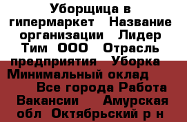 Уборщица в гипермаркет › Название организации ­ Лидер Тим, ООО › Отрасль предприятия ­ Уборка › Минимальный оклад ­ 29 000 - Все города Работа » Вакансии   . Амурская обл.,Октябрьский р-н